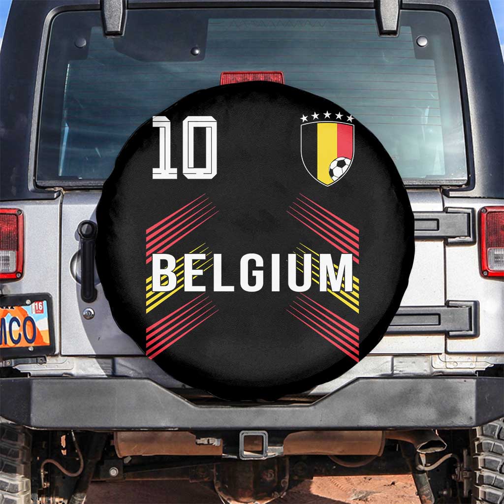 Belgium Soccer Sports Graphic Number 10 Jersey Style Spare Tire Cover Proud Belgian Football Fans Game Day Pride