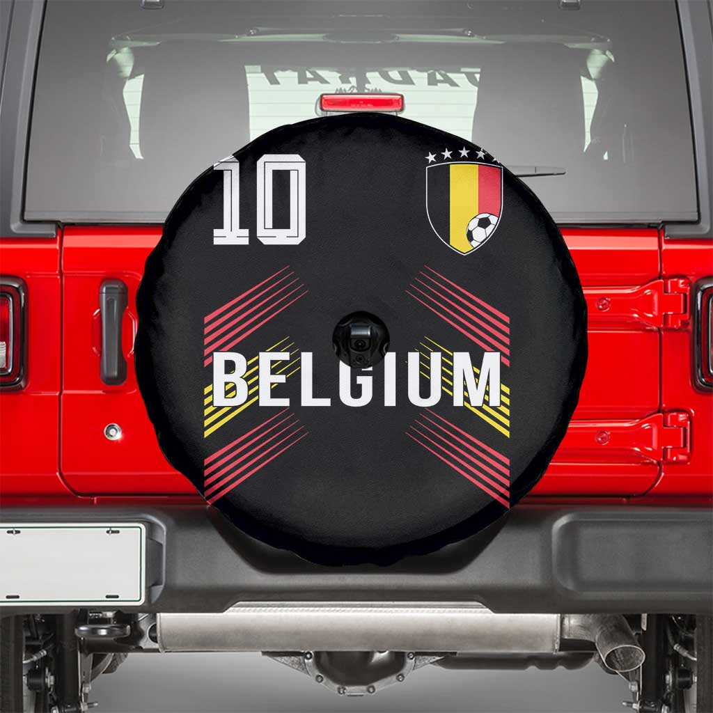 Belgium Soccer Sports Graphic Number 10 Jersey Style Spare Tire Cover Proud Belgian Football Fans Game Day Pride
