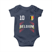 Belgium Soccer Sports Graphic Number 10 Jersey Style Baby Onesie Proud Belgian Football Fans Game Day Pride