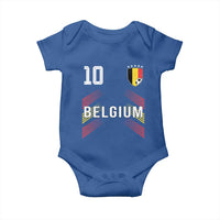 Belgium Soccer Sports Graphic Number 10 Jersey Style Baby Onesie Proud Belgian Football Fans Game Day Pride