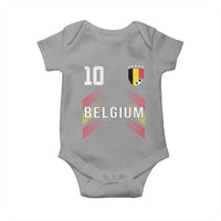 Belgium Soccer Sports Graphic Number 10 Jersey Style Baby Onesie Proud Belgian Football Fans Game Day Pride