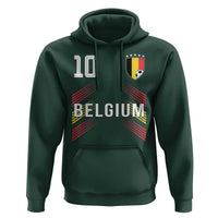 Belgium Soccer Sports Graphic Number 10 Jersey Style Hoodie Proud Belgian Football Fans Game Day Pride