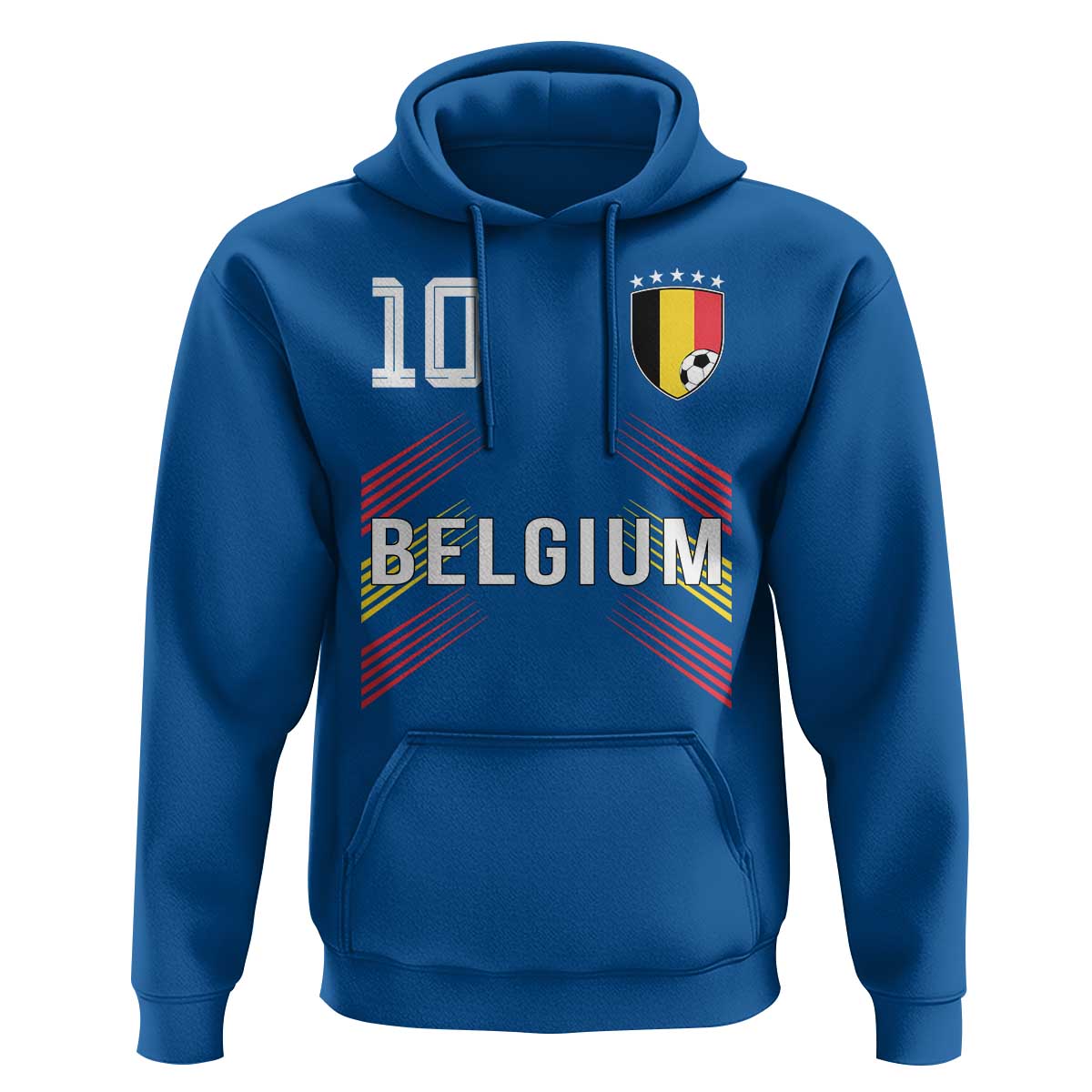 Belgium Soccer Sports Graphic Number 10 Jersey Style Hoodie Proud Belgian Football Fans Game Day Pride
