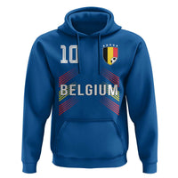 Belgium Soccer Sports Graphic Number 10 Jersey Style Hoodie Proud Belgian Football Fans Game Day Pride