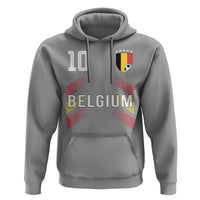 Belgium Soccer Sports Graphic Number 10 Jersey Style Hoodie Proud Belgian Football Fans Game Day Pride