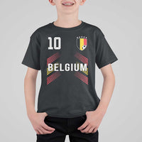 Belgium Soccer Sports Graphic Number 10 Jersey Style T Shirt For Kid Proud Belgian Football Fans Game Day Pride