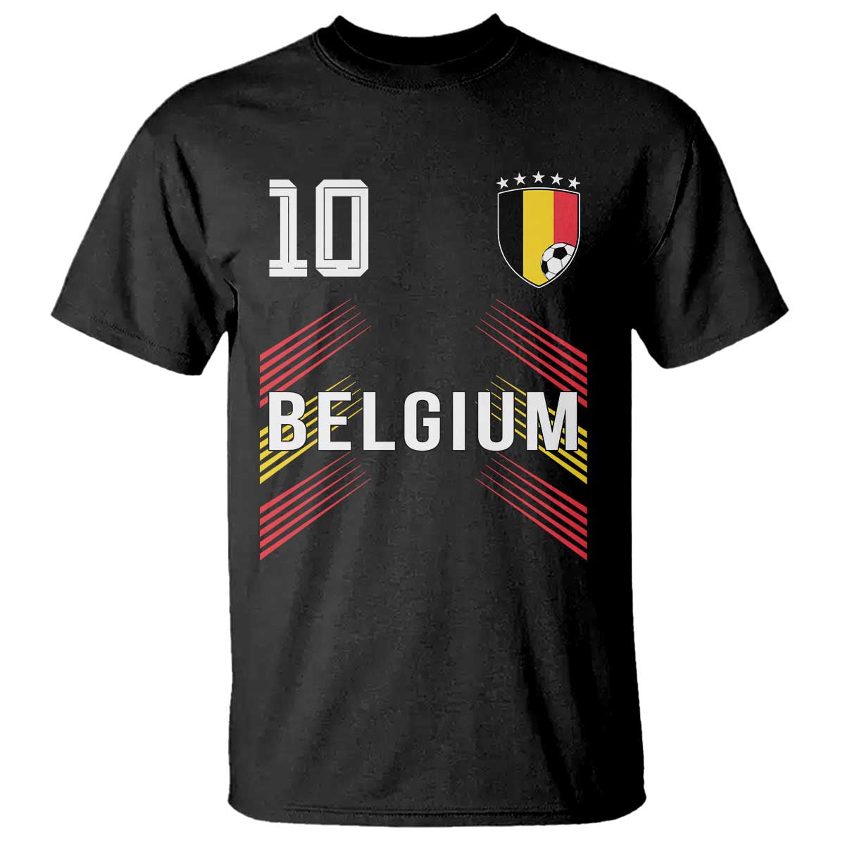 Belgium Soccer Sports Graphic Number 10 Jersey Style T Shirt Proud Belgian Football Fans Game Day Pride
