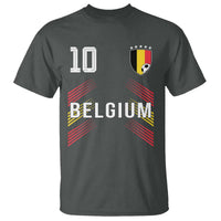 Belgium Soccer Sports Graphic Number 10 Jersey Style T Shirt Proud Belgian Football Fans Game Day Pride