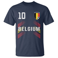Belgium Soccer Sports Graphic Number 10 Jersey Style T Shirt Proud Belgian Football Fans Game Day Pride