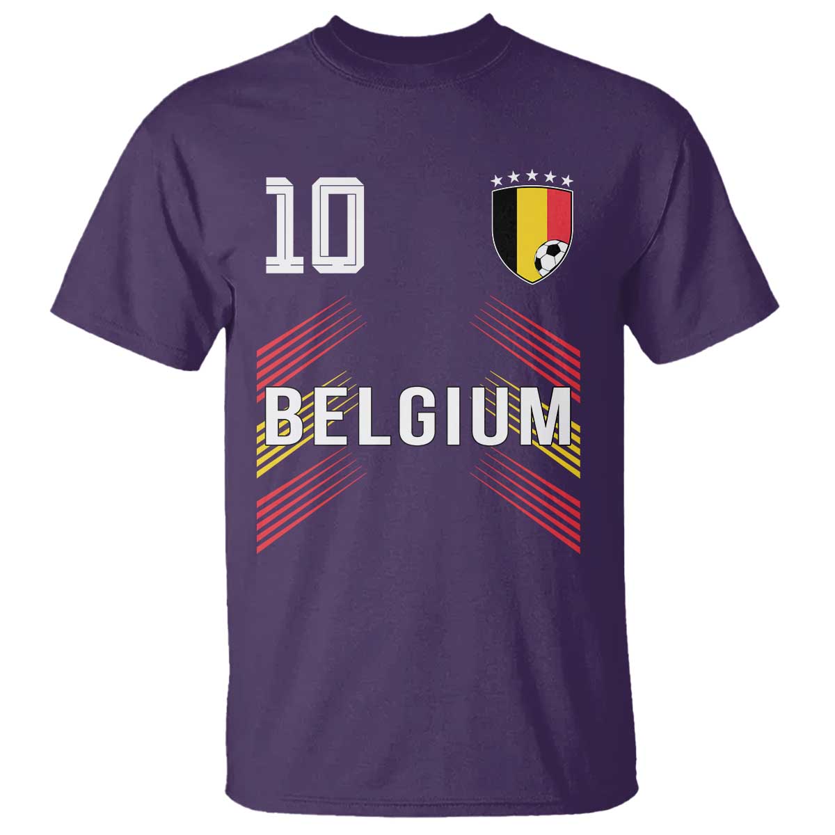 Belgium Soccer Sports Graphic Number 10 Jersey Style T Shirt Proud Belgian Football Fans Game Day Pride