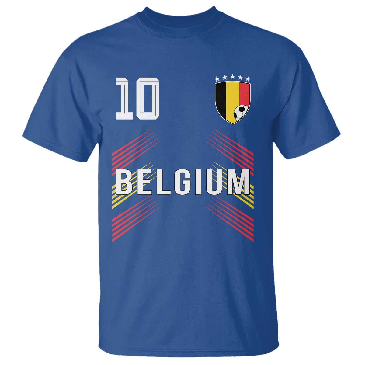 Belgium Soccer Sports Graphic Number 10 Jersey Style T Shirt Proud Belgian Football Fans Game Day Pride