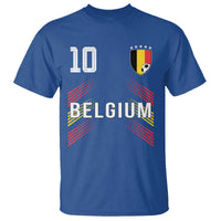 Belgium Soccer Sports Graphic Number 10 Jersey Style T Shirt Proud Belgian Football Fans Game Day Pride