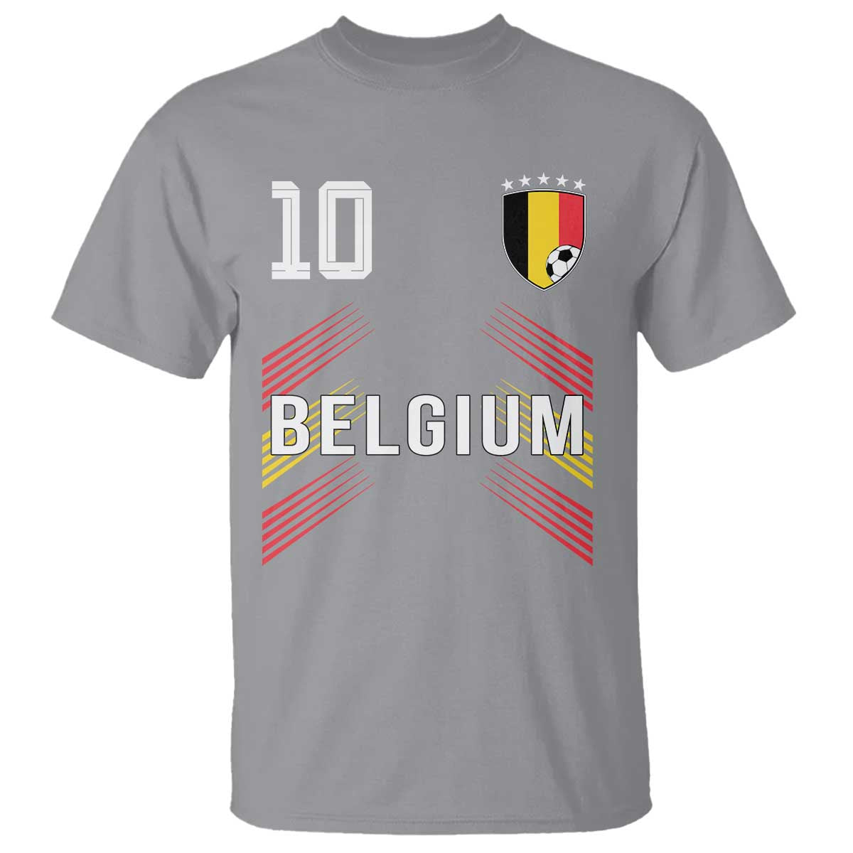 Belgium Soccer Sports Graphic Number 10 Jersey Style T Shirt Proud Belgian Football Fans Game Day Pride