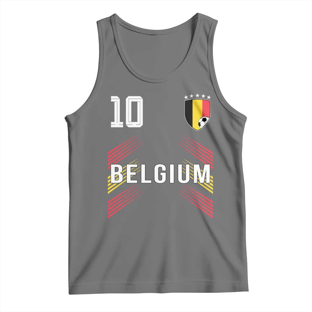 Belgium Soccer Sports Graphic Number 10 Jersey Style Tank Top Proud Belgian Football Fans Game Day Pride