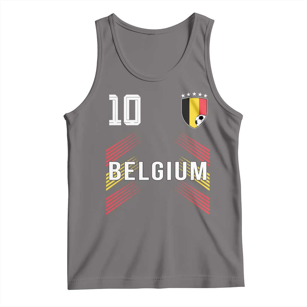 Belgium Soccer Sports Graphic Number 10 Jersey Style Tank Top Proud Belgian Football Fans Game Day Pride