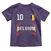 Belgium Soccer Sports Graphic Number 10 Jersey Style Toddler T Shirt Proud Belgian Football Fans Game Day Pride