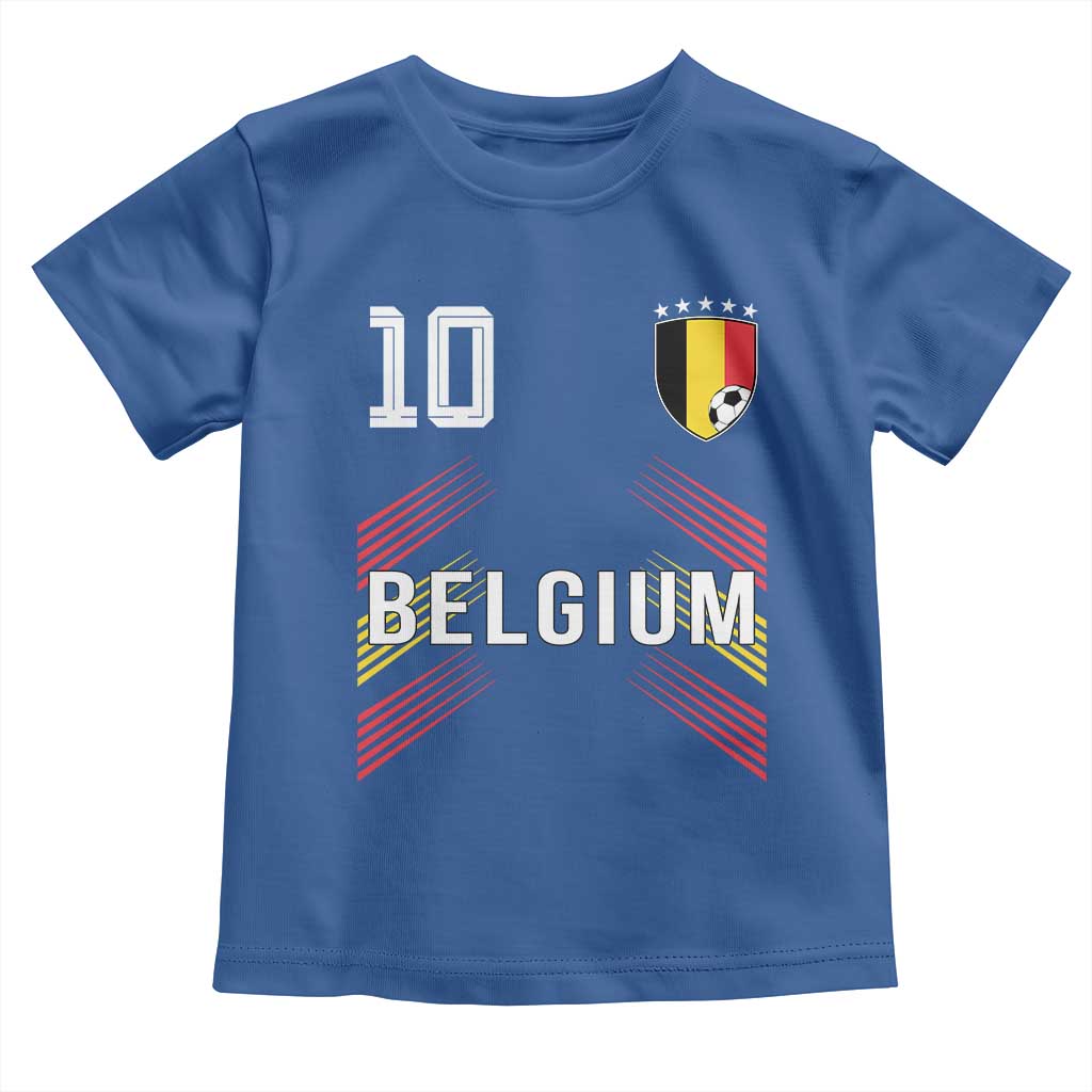 Belgium Soccer Sports Graphic Number 10 Jersey Style Toddler T Shirt Proud Belgian Football Fans Game Day Pride