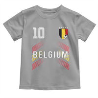 Belgium Soccer Sports Graphic Number 10 Jersey Style Toddler T Shirt Proud Belgian Football Fans Game Day Pride