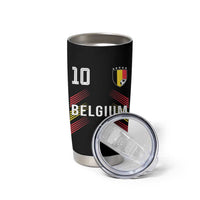 Belgium Soccer Sports Graphic Number 10 Jersey Style Tumbler Cup Proud Belgian Football Fans Game Day Pride