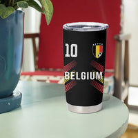 Belgium Soccer Sports Graphic Number 10 Jersey Style Tumbler Cup Proud Belgian Football Fans Game Day Pride