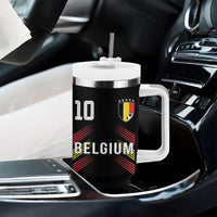 Belgium Soccer Sports Graphic Number 10 Jersey Style Tumbler With Handle Proud Belgian Football Fans Game Day Pride
