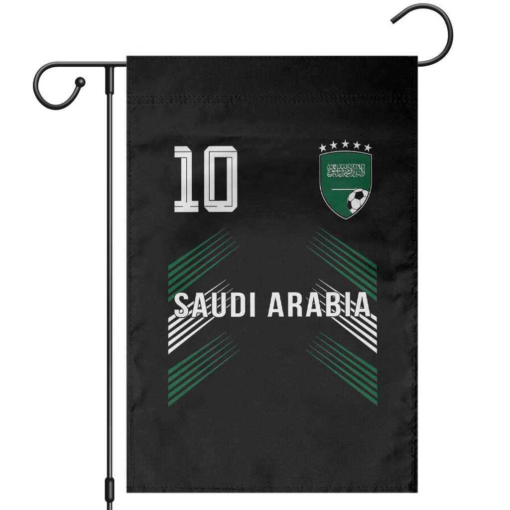 Saudi Arabia Soccer Sports Graphic Number 10 Jersey Style Garden Flag Proud Saudi Football Fans Game Day Pride