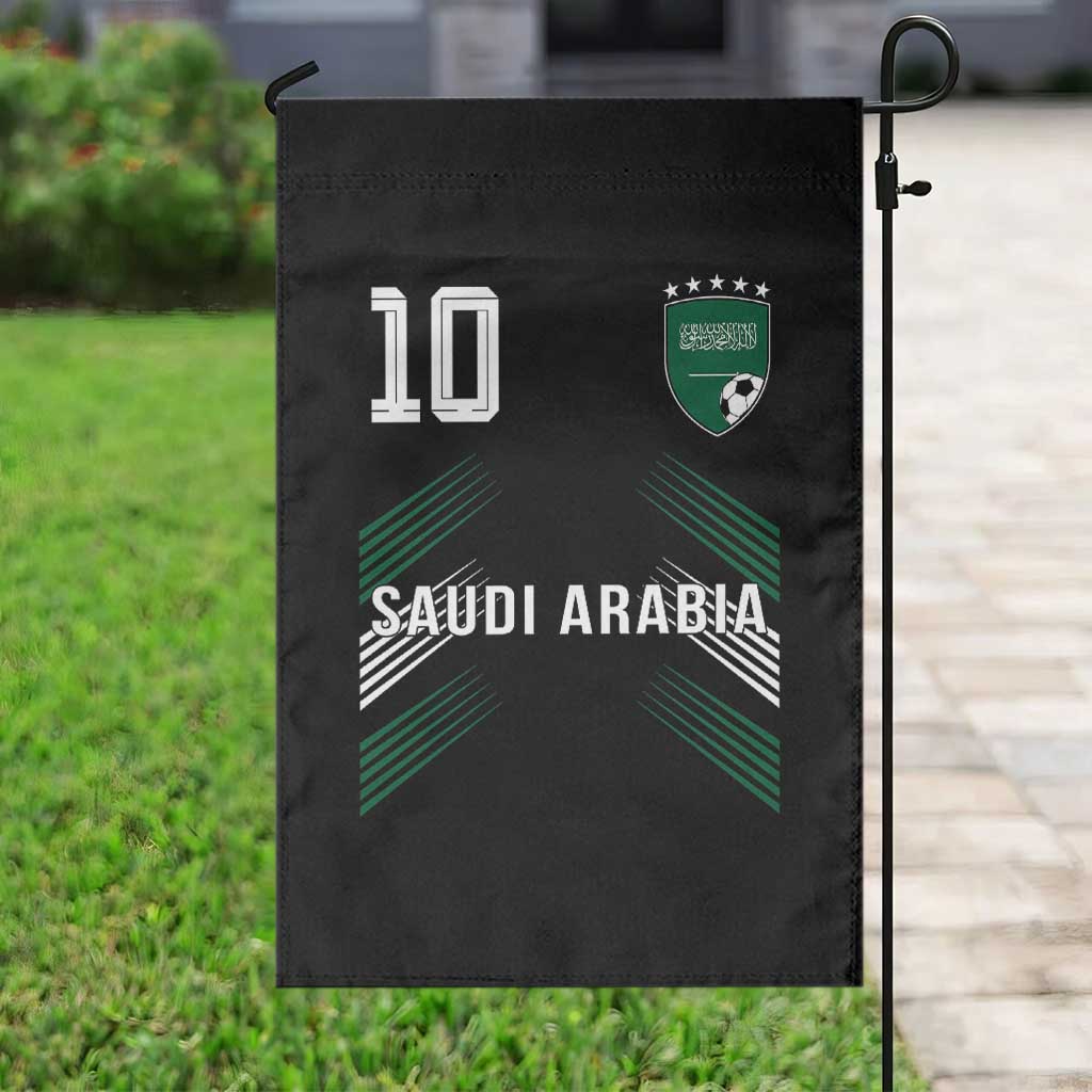 Saudi Arabia Soccer Sports Graphic Number 10 Jersey Style Garden Flag Proud Saudi Football Fans Game Day Pride