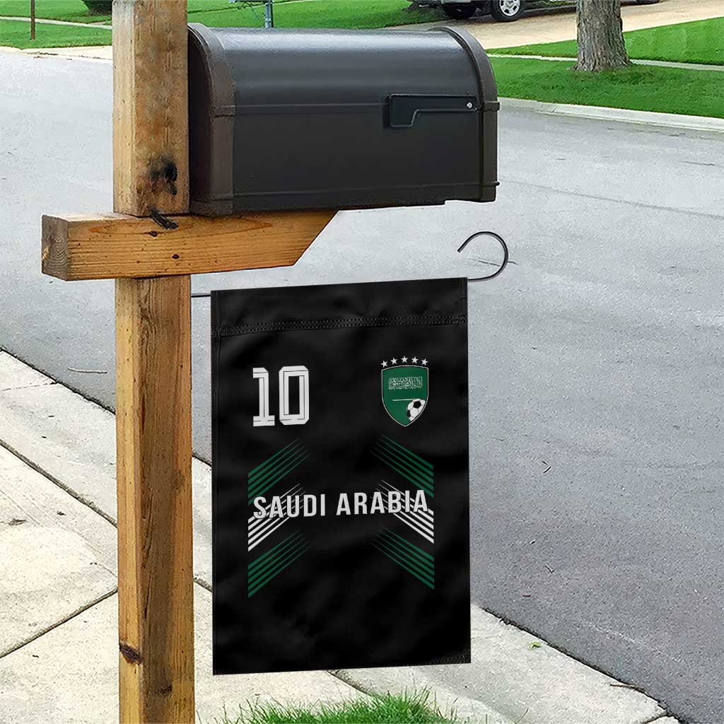 Saudi Arabia Soccer Sports Graphic Number 10 Jersey Style Garden Flag Proud Saudi Football Fans Game Day Pride