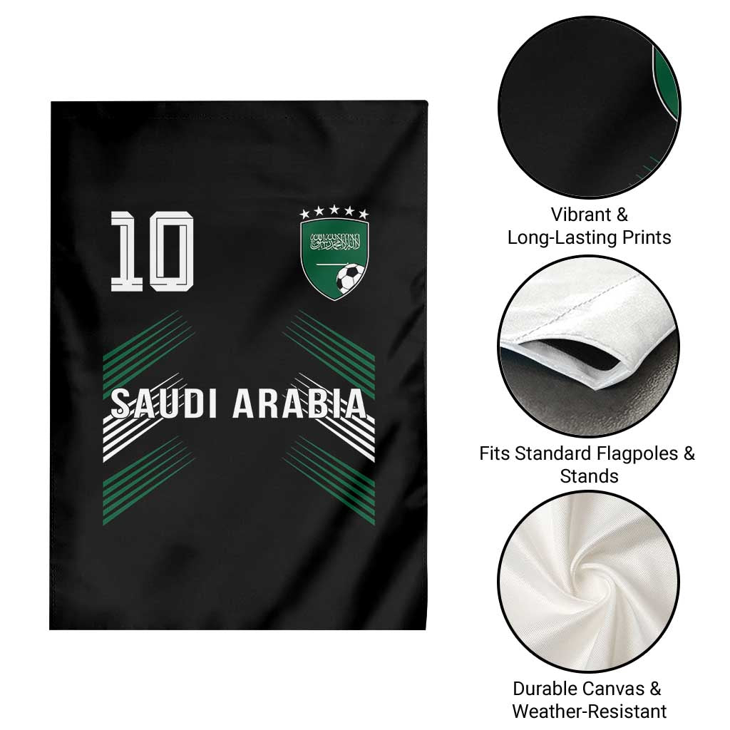Saudi Arabia Soccer Sports Graphic Number 10 Jersey Style Garden Flag Proud Saudi Football Fans Game Day Pride