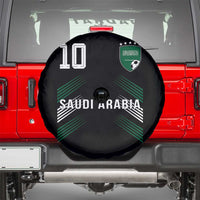 Saudi Arabia Soccer Sports Graphic Number 10 Jersey Style Spare Tire Cover Proud Saudi Football Fans Game Day Pride