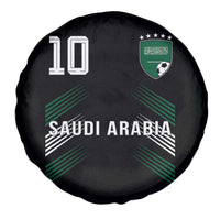 Saudi Arabia Soccer Sports Graphic Number 10 Jersey Style Spare Tire Cover Proud Saudi Football Fans Game Day Pride