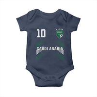 Saudi Arabia Soccer Sports Graphic Number 10 Jersey Style Baby Onesie Proud Saudi Football Fans Game Day Pride