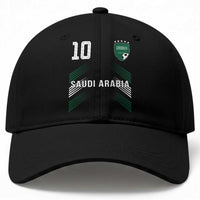 Saudi Arabia Soccer Sports Graphic Number 10 Jersey Style Baseball Cap Proud Saudi Football Fans Game Day Pride