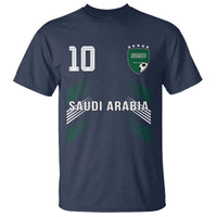 Saudi Arabia Soccer Sports Graphic Number 10 Jersey Style T Shirt Proud Saudi Football Fans Game Day Pride