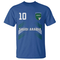 Saudi Arabia Soccer Sports Graphic Number 10 Jersey Style T Shirt Proud Saudi Football Fans Game Day Pride