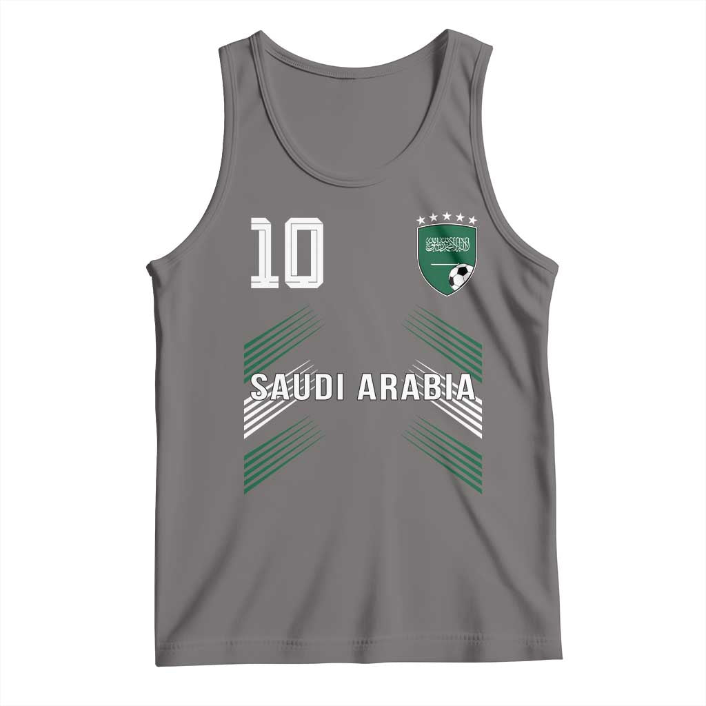 Saudi Arabia Soccer Sports Graphic Number 10 Jersey Style Tank Top Proud Saudi Football Fans Game Day Pride