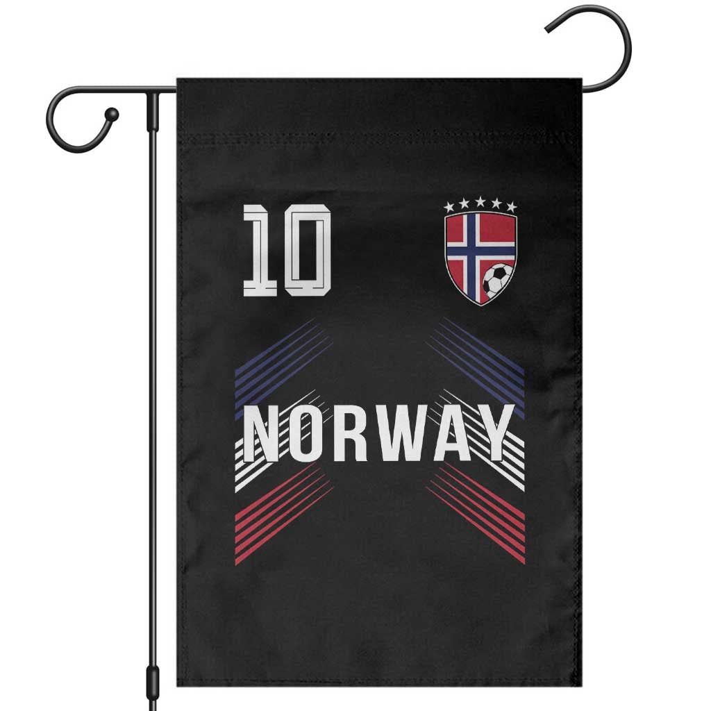 Norway Soccer Sports Graphic Number 10 Jersey Style Garden Flag Proud Norwegian Football Fans Game Day Pride