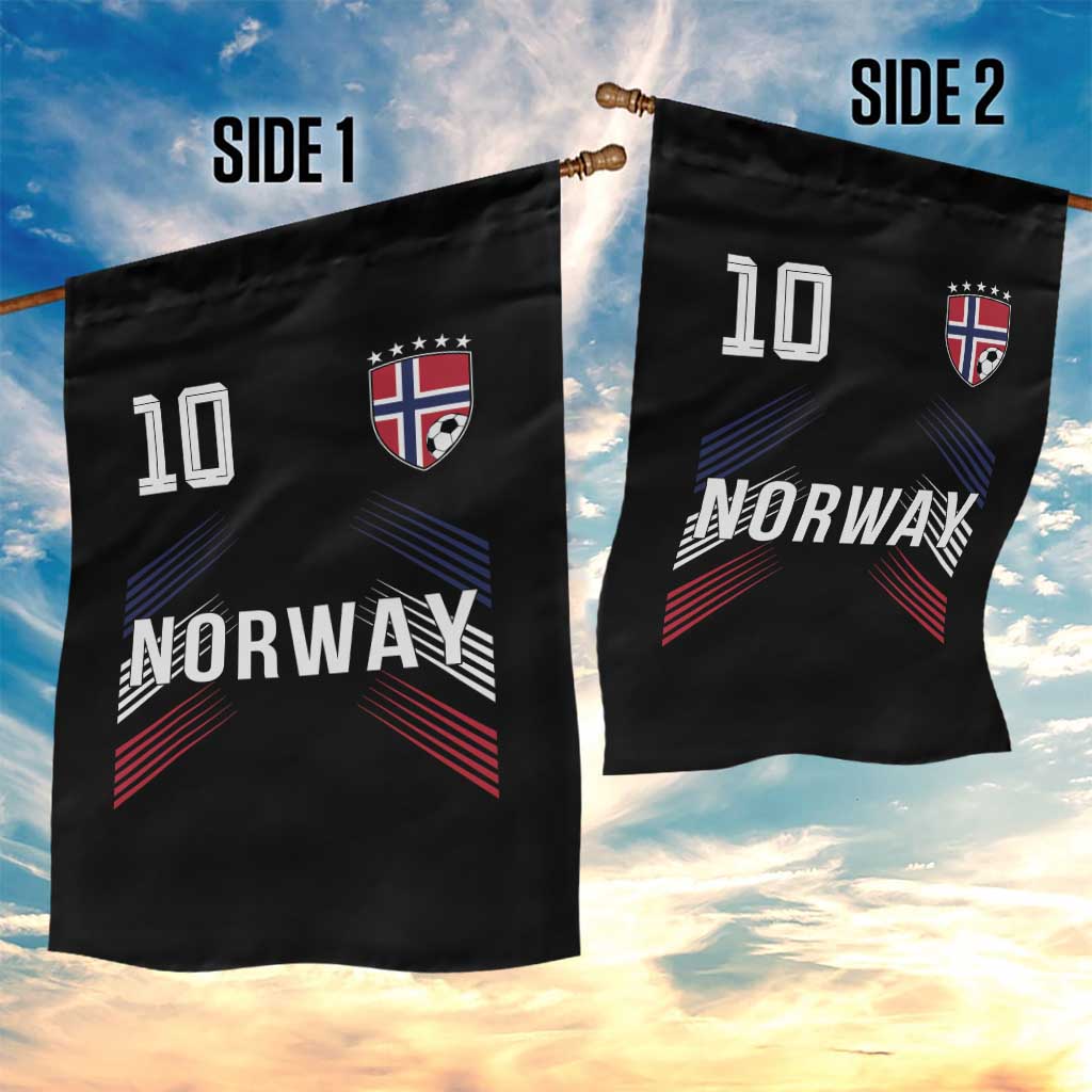 Norway Soccer Sports Graphic Number 10 Jersey Style Garden Flag Proud Norwegian Football Fans Game Day Pride