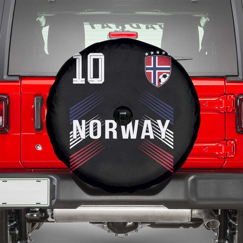 Norway Soccer Sports Graphic Number 10 Jersey Style Spare Tire Cover Proud Norwegian Football Fans Game Day Pride