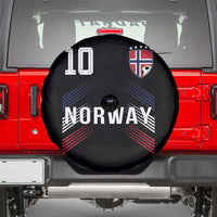 Norway Soccer Sports Graphic Number 10 Jersey Style Spare Tire Cover Proud Norwegian Football Fans Game Day Pride
