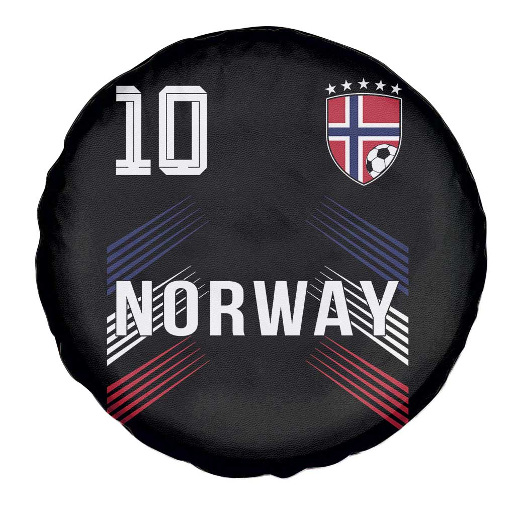 Norway Soccer Sports Graphic Number 10 Jersey Style Spare Tire Cover Proud Norwegian Football Fans Game Day Pride