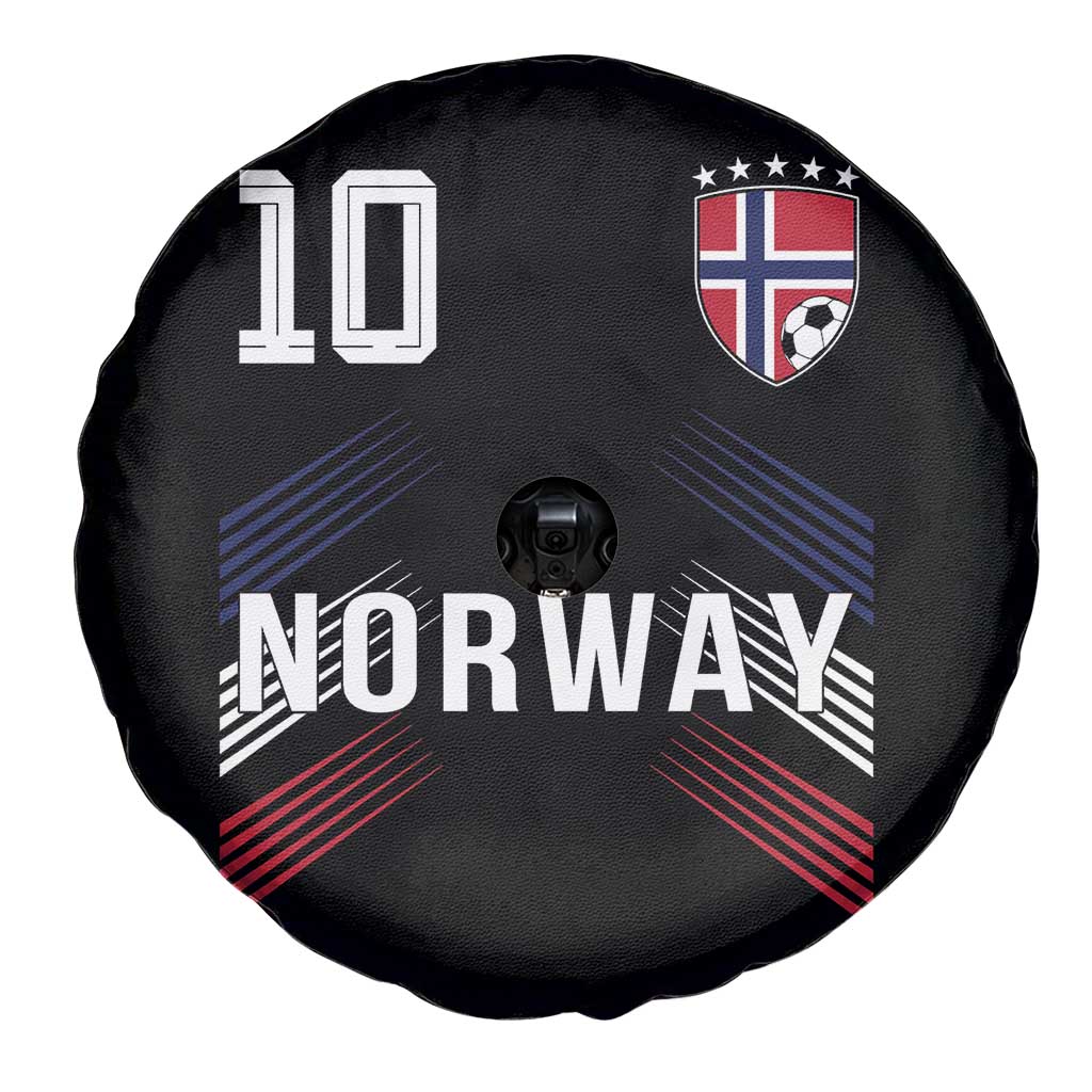 Norway Soccer Sports Graphic Number 10 Jersey Style Spare Tire Cover Proud Norwegian Football Fans Game Day Pride