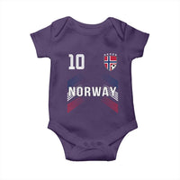 Norway Soccer Sports Graphic Number 10 Jersey Style Baby Onesie Proud Norwegian Football Fans Game Day Pride