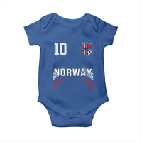 Norway Soccer Sports Graphic Number 10 Jersey Style Baby Onesie Proud Norwegian Football Fans Game Day Pride