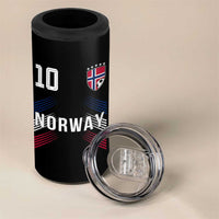 Norway Soccer Sports Graphic Number 10 Jersey Style 4 in 1 Can Cooler Tumbler Proud Norwegian Football Fans Game Day Pride