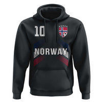 Norway Soccer Sports Graphic Number 10 Jersey Style Hoodie Proud Norwegian Football Fans Game Day Pride