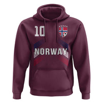 Norway Soccer Sports Graphic Number 10 Jersey Style Hoodie Proud Norwegian Football Fans Game Day Pride