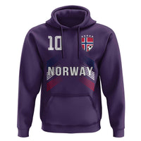 Norway Soccer Sports Graphic Number 10 Jersey Style Hoodie Proud Norwegian Football Fans Game Day Pride