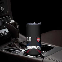 Norway Soccer Sports Graphic Number 10 Jersey Style Skinny Tumbler Proud Norwegian Football Fans Game Day Pride