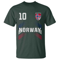 Norway Soccer Sports Graphic Number 10 Jersey Style T Shirt Proud Norwegian Football Fans Game Day Pride